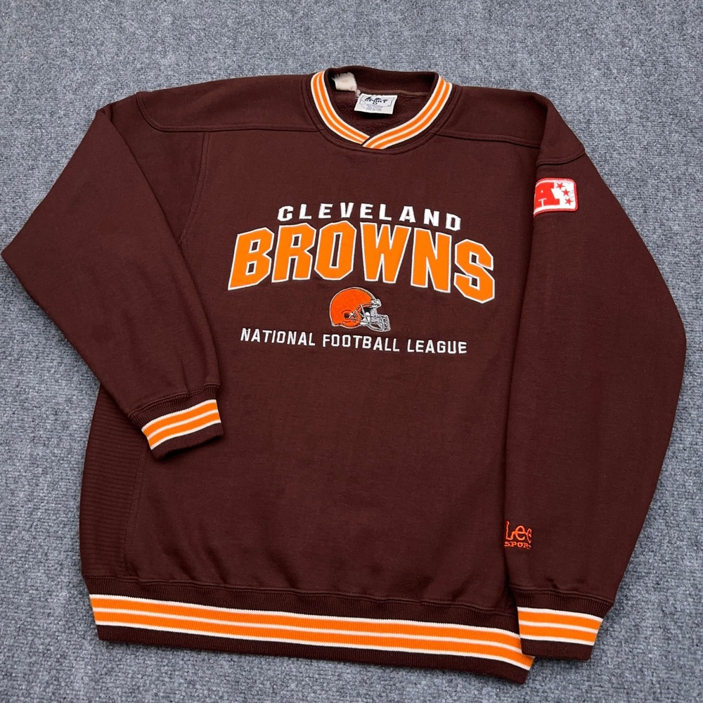 Vintage Cleveland Browns Sweatshirt Lee Sport Men's Medium NFL Football Pullover
